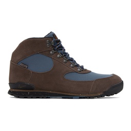 Brown & Blue Jag Boots 232338M255004