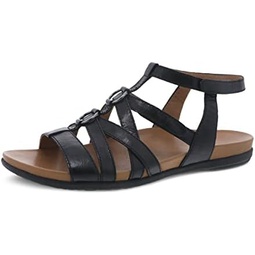 Dansko Jolene Adjustable Gladiator Sandal for Women  Leather Linings and Uppers For All-Day Comfort  Dual Density EVA Footbed and Lightweight Rubber Outsole for Long-Lasting Wear