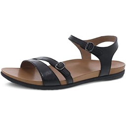Dansko Janelle Adjustable Sandal for Women  Leather Linings and Uppers For All-Day Comfort  Dual Density EVA Footbed and Lightweight Rubber Outsole for Long-Lasting Wear