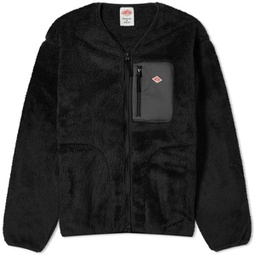 Danton High Pile Fleece V Neck Jacket Black