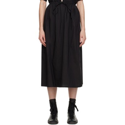 Black The Mid Cotton Midi Skirt 241898F092001