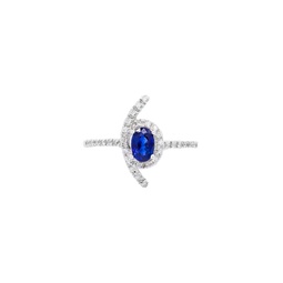 18k ring with 0.14ct diamond and 0.64ct sp