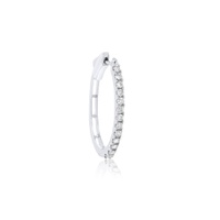 14kt white gold diamond half-way oval hoop earrings with 1.00 cts tw