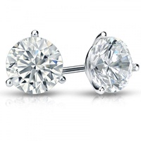 14kt white gold diamond martini stud earrings containing 1.00 cts tw