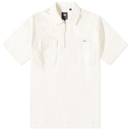 Dickies x POP Trading Company Short Sleeve Zip Shirt Off White