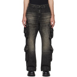 Black D-Fish Jeans 241001M186006