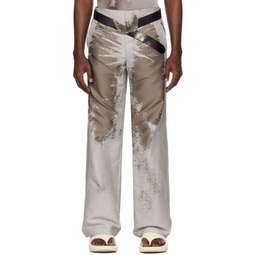 Gray & Khaki P-Stanly Trousers 241001M191013