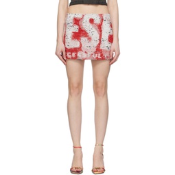Red & White O-Hunt-Dev Miniskirt 241001F090008