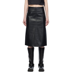 Black O-Taten Midi Skirt 241001F092004