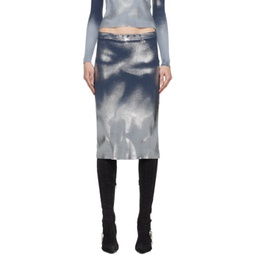 Blue & Gray M-Ilan Midi Skirt 241001F092003