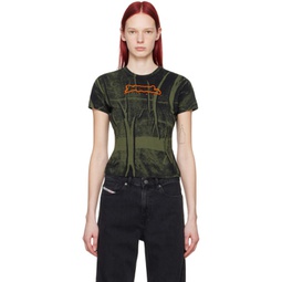 Black & Green T-Uncutie-Long-N5 T-Shirt 241001F110018
