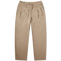 Dime Pleated Twill Trousers Tan
