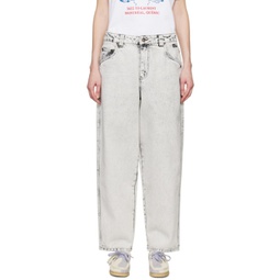 White Baggy Jeans 241841F069011