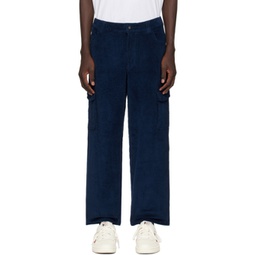 Navy Relaxed Cargo Pants 241841M188001