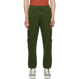 Green Pocket Sweatpants 231841M191005