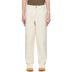 Beige Baggy Trousers 241841M191002