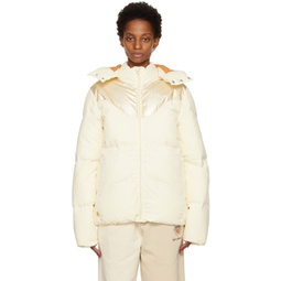 Off-White Contrast Puffer Jacket 222841F061001