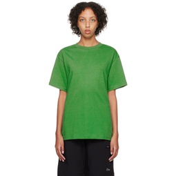 Green Embroidered T-Shirt 232841F110015