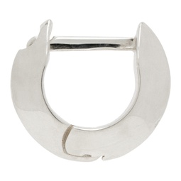 Silver Small Triangle Profile Single Hoop Earring 241417M144002