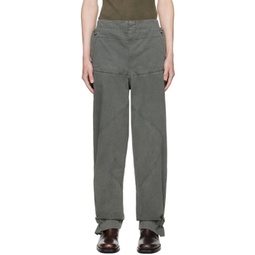 Gray Shell Trousers 241417M191008