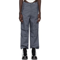 Gray Toggle Trousers 241417M191011