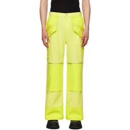 Yellow Straight-Leg Cargo Pants 231417M188009
