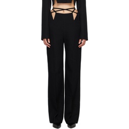 Black V-Wire Trousers 231417F087015