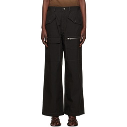 Black Slouchy Trousers 231417F087010