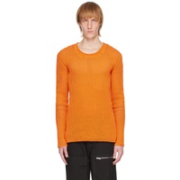 Orange Grid Sweater 231417M201003
