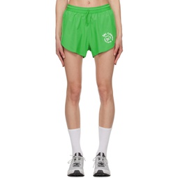 Green Vedana Split Sport Shorts 231920F541002
