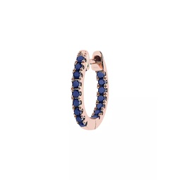 Precieuse 18K Rose Gold & Blue Sapphire Single Hoop Earring