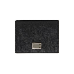 Black Plaque Wallet 241003M164008
