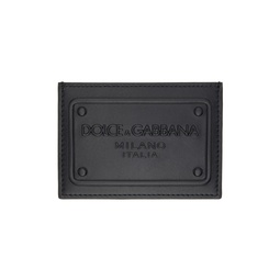 Black Embossed Card Holder 241003M163006