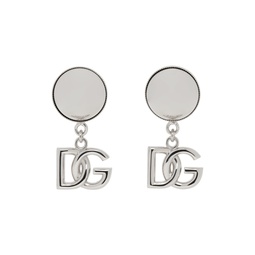 Silver Kim Kardashian Edition DG Logo Earrings 241003F022011