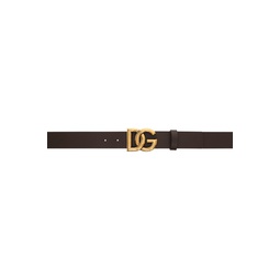 Brown Cintura Logata Belt 241003M131008
