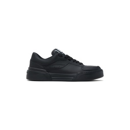 Black Nappa Calfskin New Roma Sneakers 241003M237009