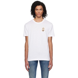 White Applique T Shirt 241003M213015