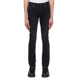 Black Faded Skinny Jeans 231003M186015