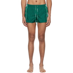 Green Graphic Swim Shorts 231003M208009