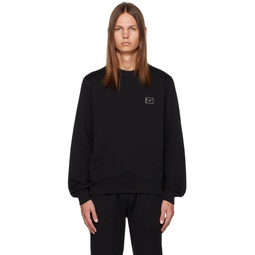 Black Plaque Sweatshirt 232003M204000