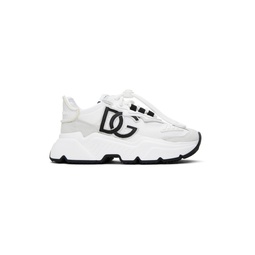White Mixed Material Daymaster Sneakers 241003F128013