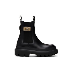 Black Calfskin Chelsea Boots 232003F113000