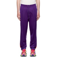 Purple Polyester Lounge Pants 222003M190003