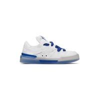 White Leather New Roma Sneakers 241003M237041