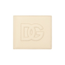 Beige Logo Bifold Wallet 241003M163014