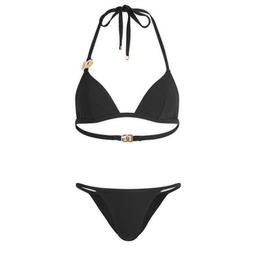 Dolce & Gabbana Logo Triangle Bikini Nero