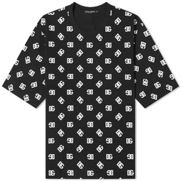 Dolce & Gabbana Monogram Logo Print T-Shirt Black