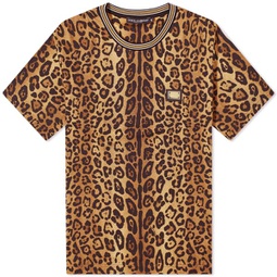 Dolce & Gabbana Leopard Print T-Shirt Brown