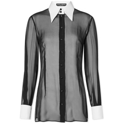 Dolce & Gabbana Chiffon Shirt Black