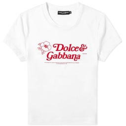 Dolce & Gabbana Flower Logo T-Shirt White